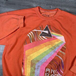 Pink Floyd Dark Side Of The Moon Sweatshirt Womens Size Small Orange 2022
